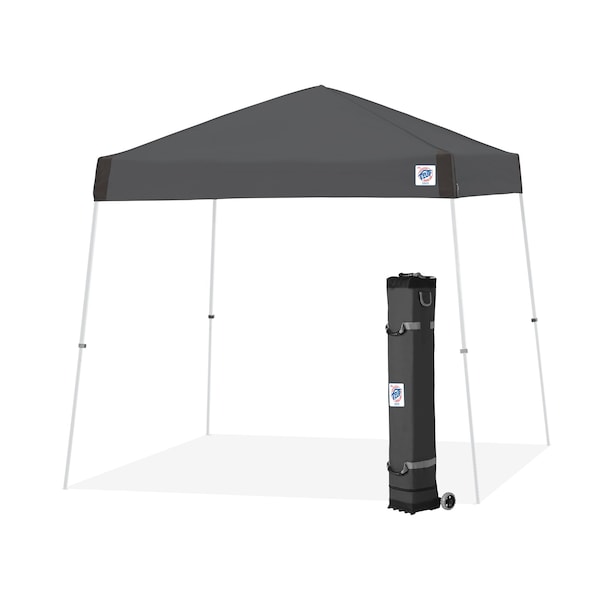 E-Z Up Vista Shelter, 10' W x 10' L, White Steel Frame, Steel Gray Top VS3WH10SG - main